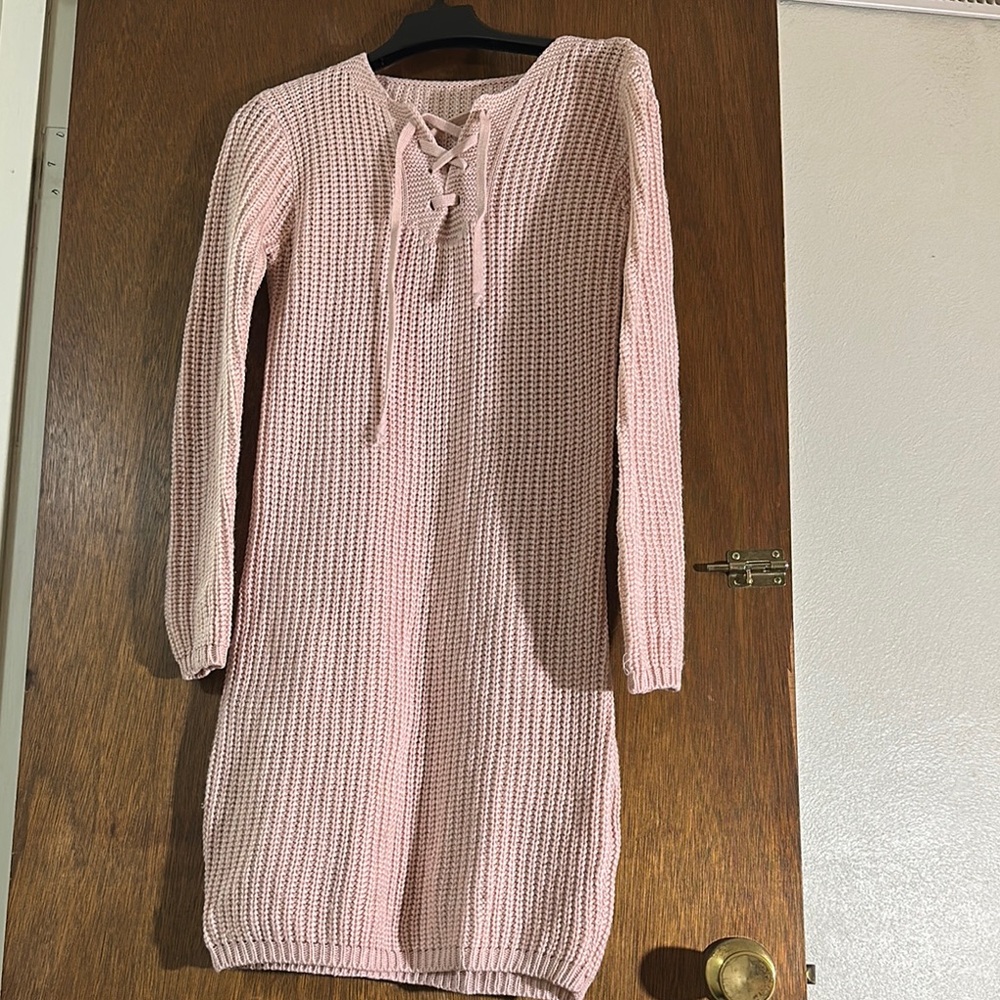 Pink Knit Dress